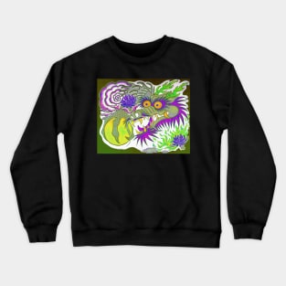 Neon Dragon With 4 Elements Variant 14 Crewneck Sweatshirt